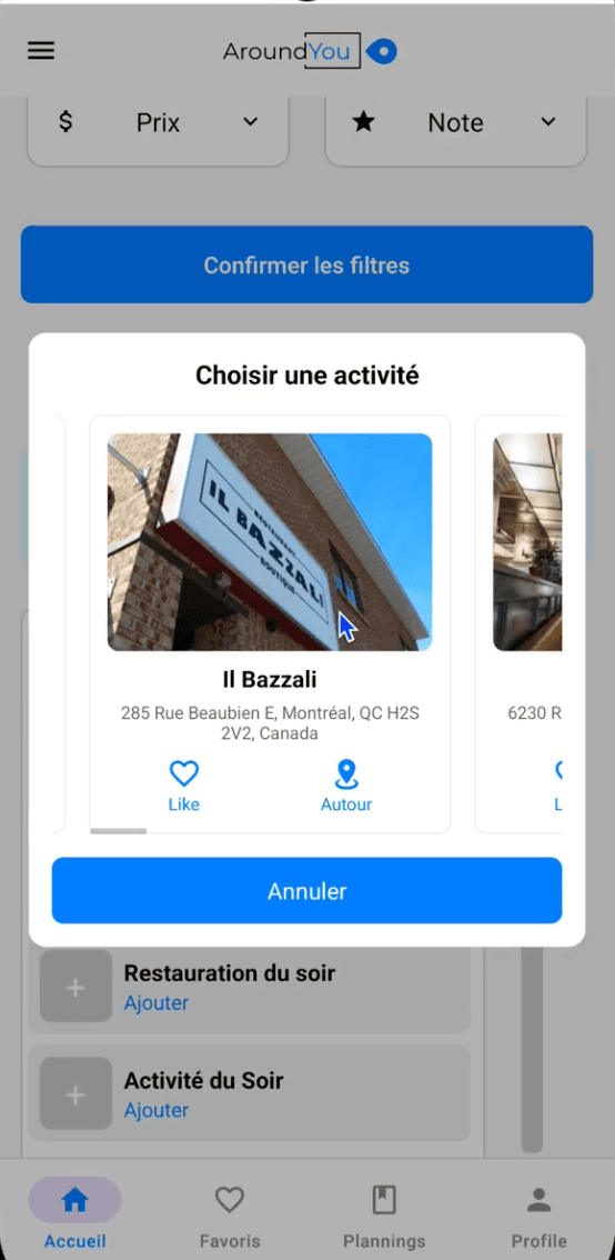Around You screen 3